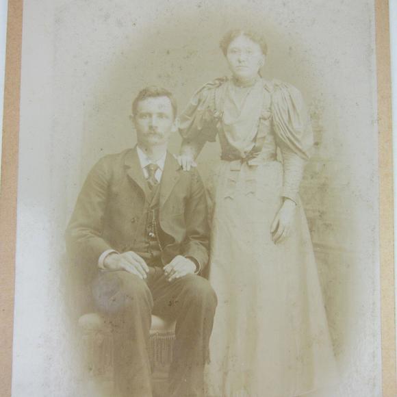 Cabinet Card Photograph Man & Woman Henry & Rosey Raman of Darke Co Ohio Antique - Picture 7 of 15